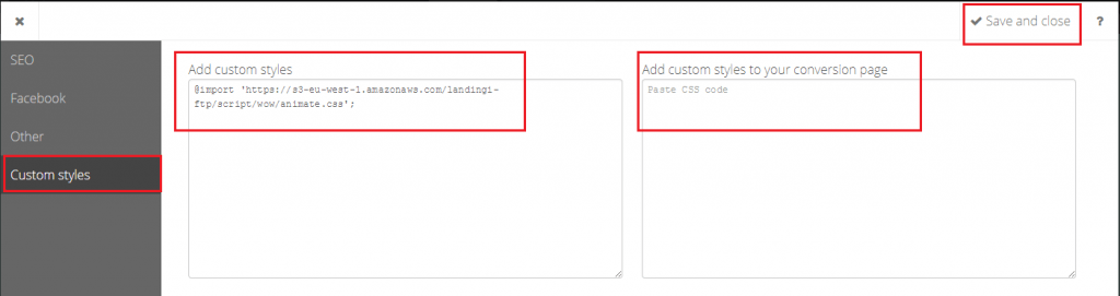 Your own CSS or HTML Your own CSS or HTML