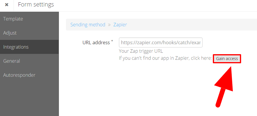 Zapier integration Zapier integration