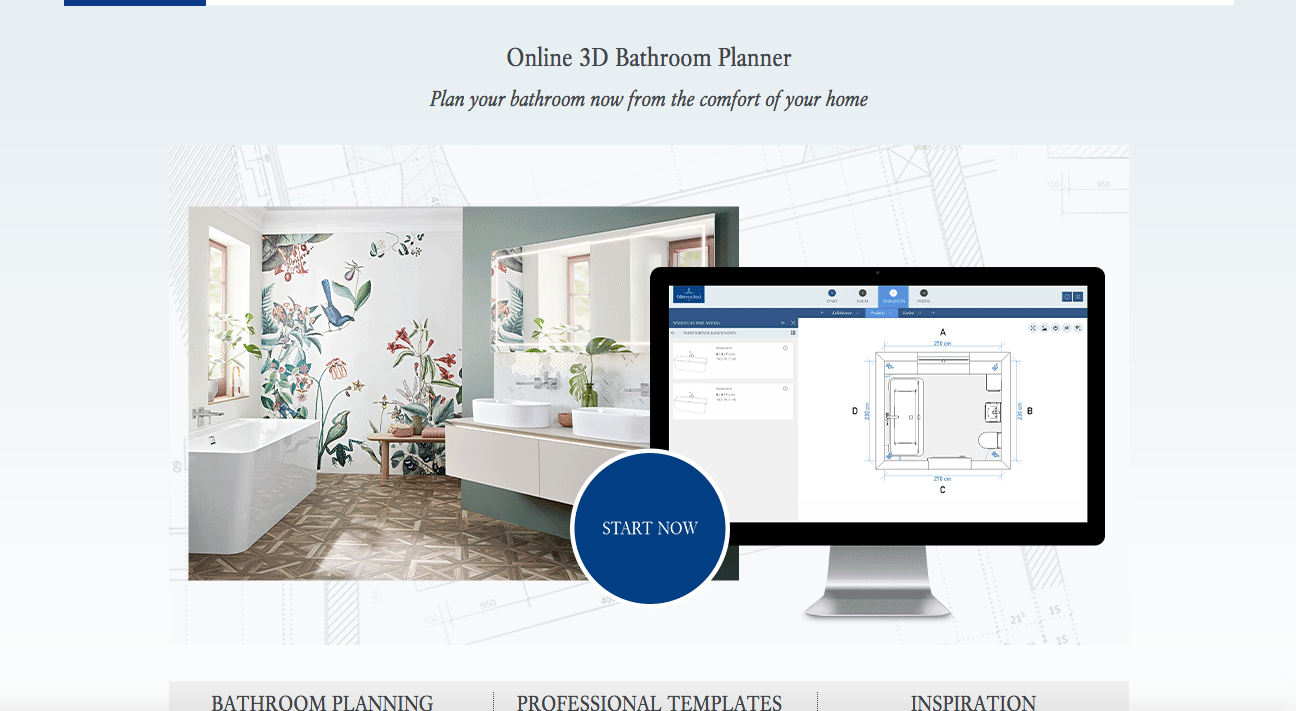 3-D bathroom planner example