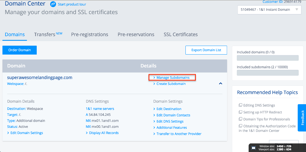 1&1 domain 1&1 domain