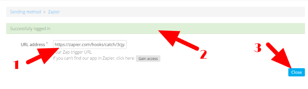 Zapier integration Zapier integration