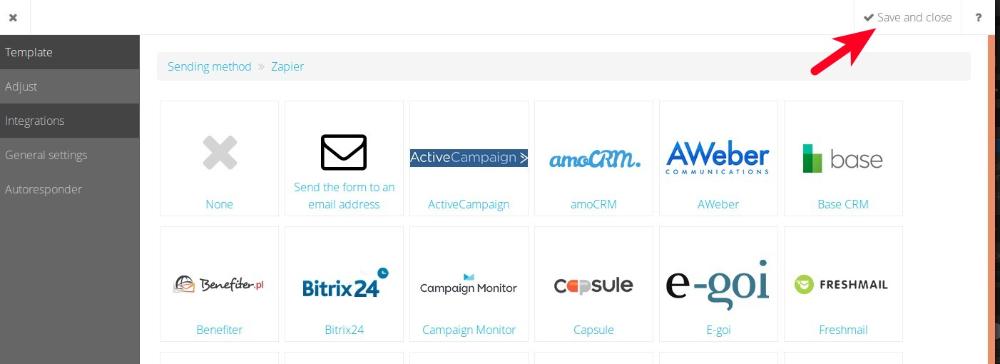 Zapier integration Zapier integration