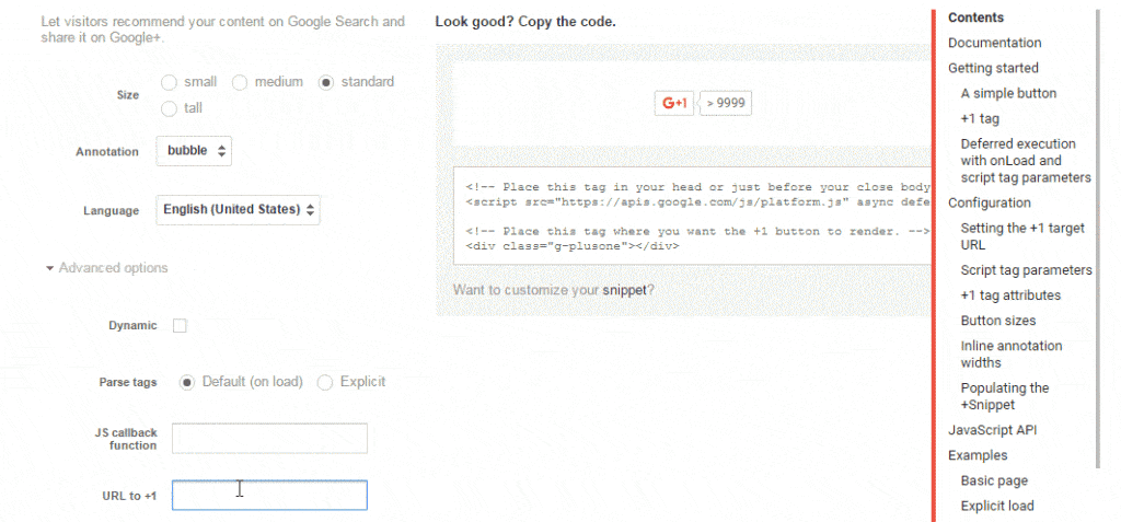 Google + button Google + button