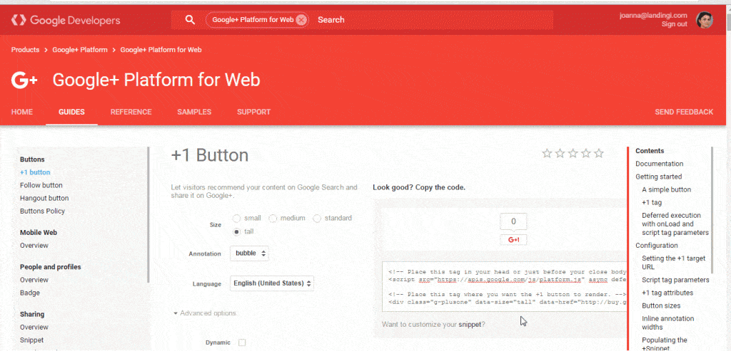 Google + button Google + button