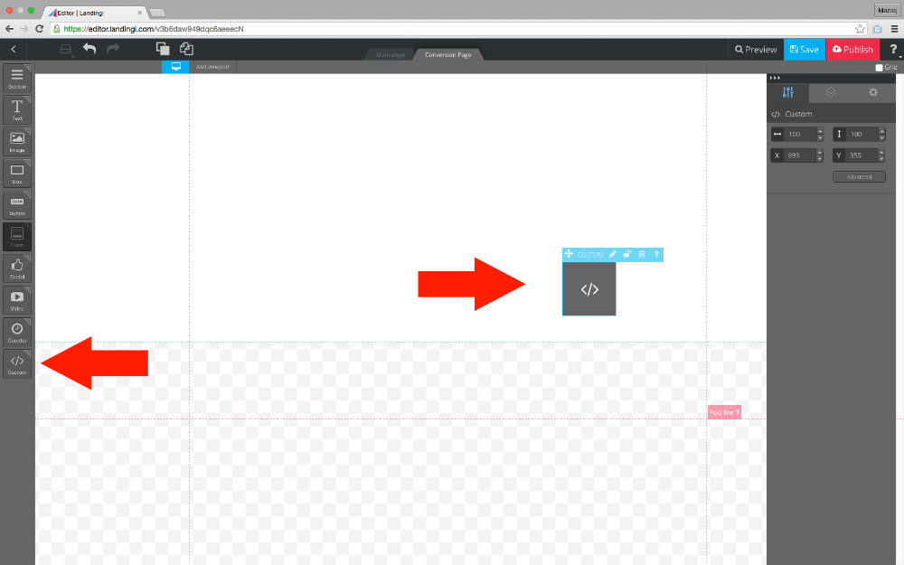 Conversion pixel Conversion pixel