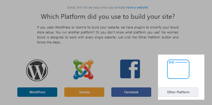 Ecwid integration Ecwid integration