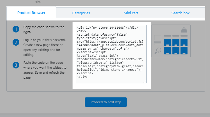 Ecwid integration Ecwid integration