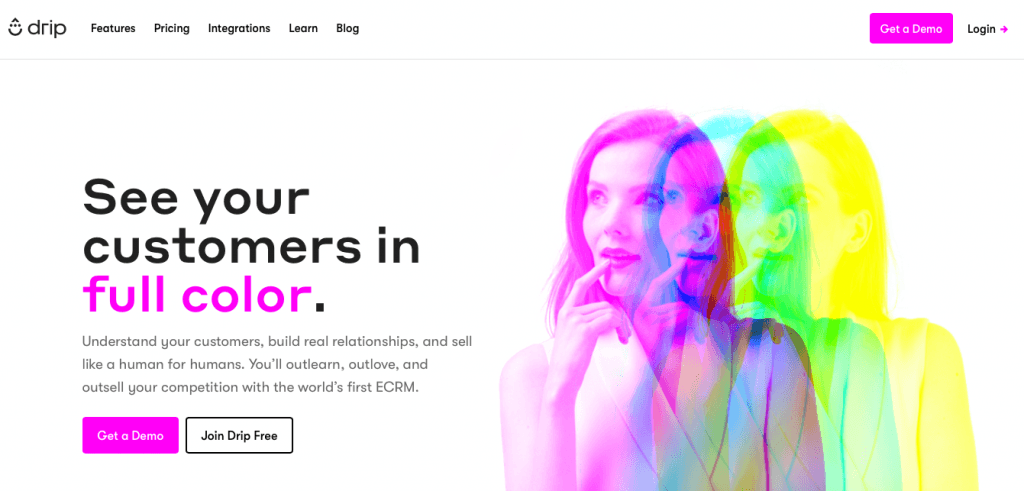 Drip Landing Page ECRM