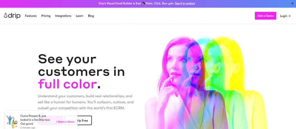 Colorful Drip Landing Page