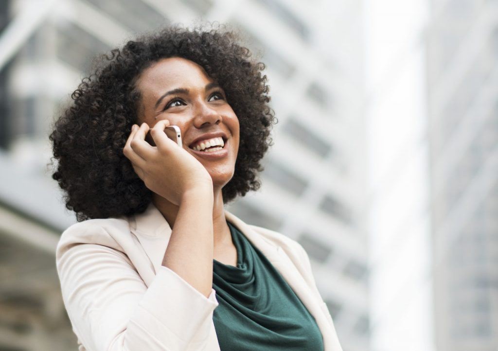 Businesswoman talking on the phone