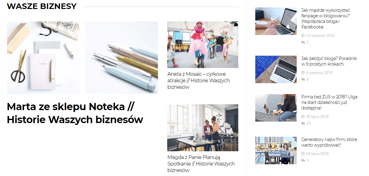 Sekcja Bloga - Wasze biznesy kasiapszonicka.pl