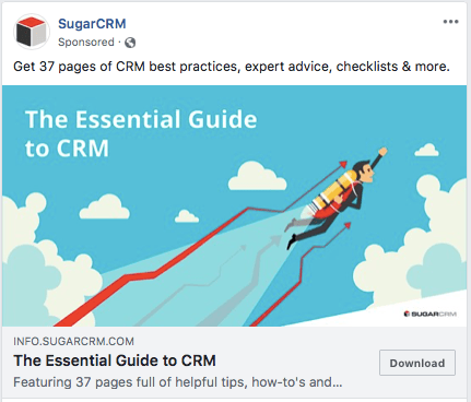 SugarCRM facebook advertisement