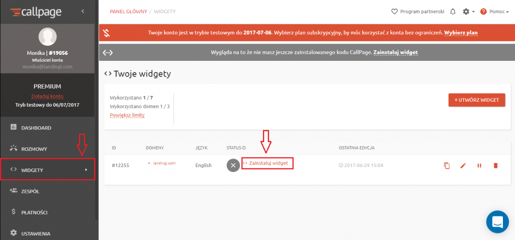Integracja z CallPage Integracja z CallPage