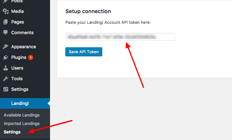 wordpress-token-setup-connection